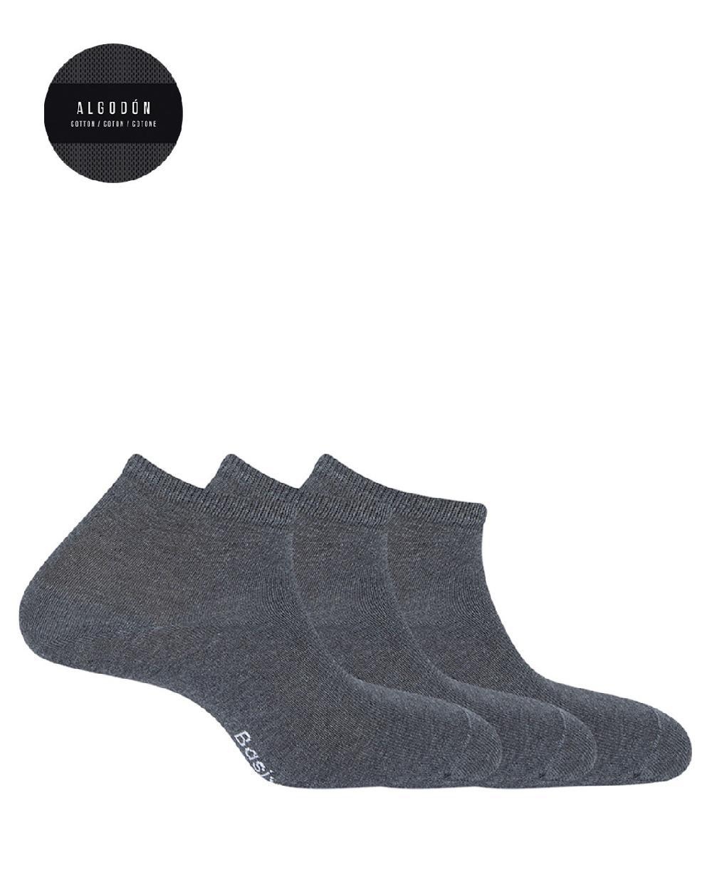 punto blanco Pack de 3 calcetines de algodón lisos - Basix