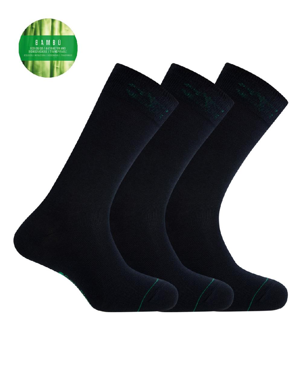 punto blanco Pack de 3 calcetines de bambú lisos - Deodorant