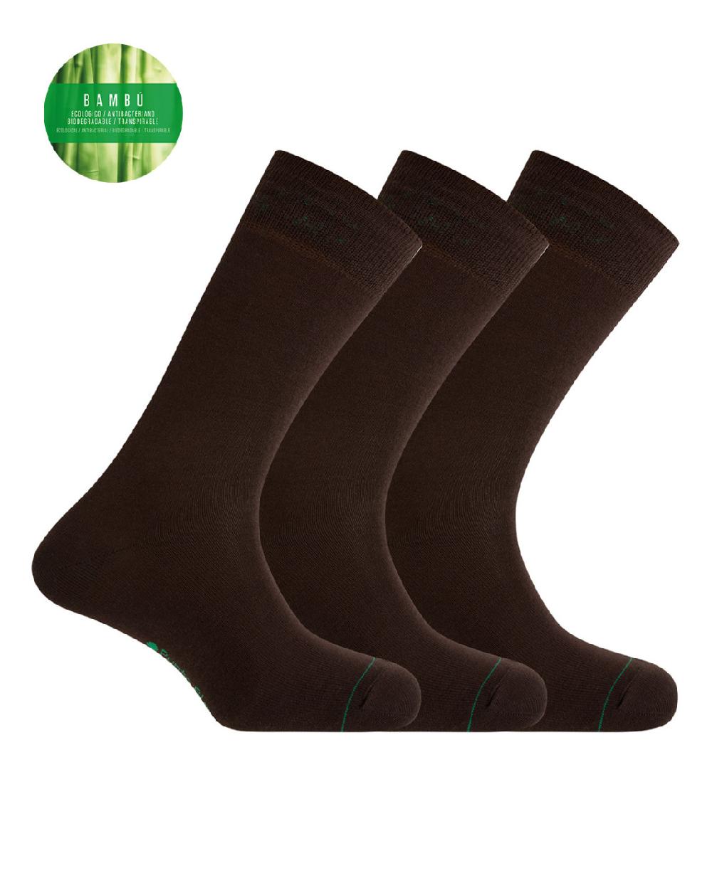 punto blanco Pack de 3 calcetines de bambú lisos - Deodorant