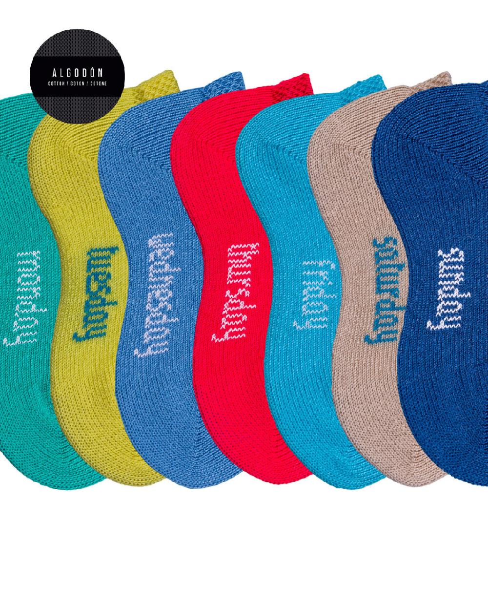 Punto Blanco Pack De 7 Calcetines De Algodón Lisos - Días De La Semana