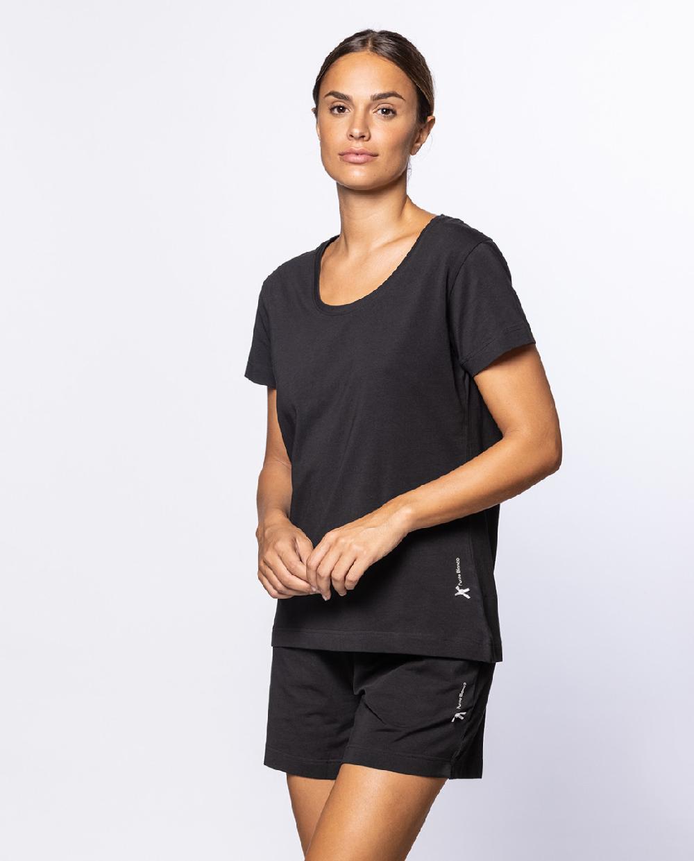 Punto Blanco Pantalón Corto De Algodón Elástico Basix