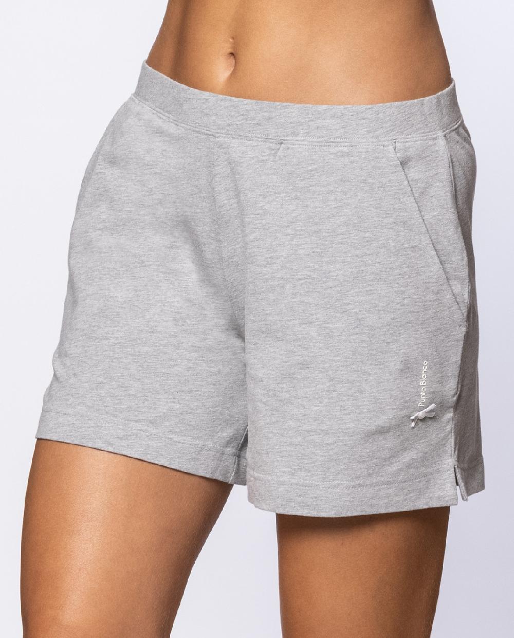 Punto Blanco Pantalón Corto De Algodón Elástico Basix