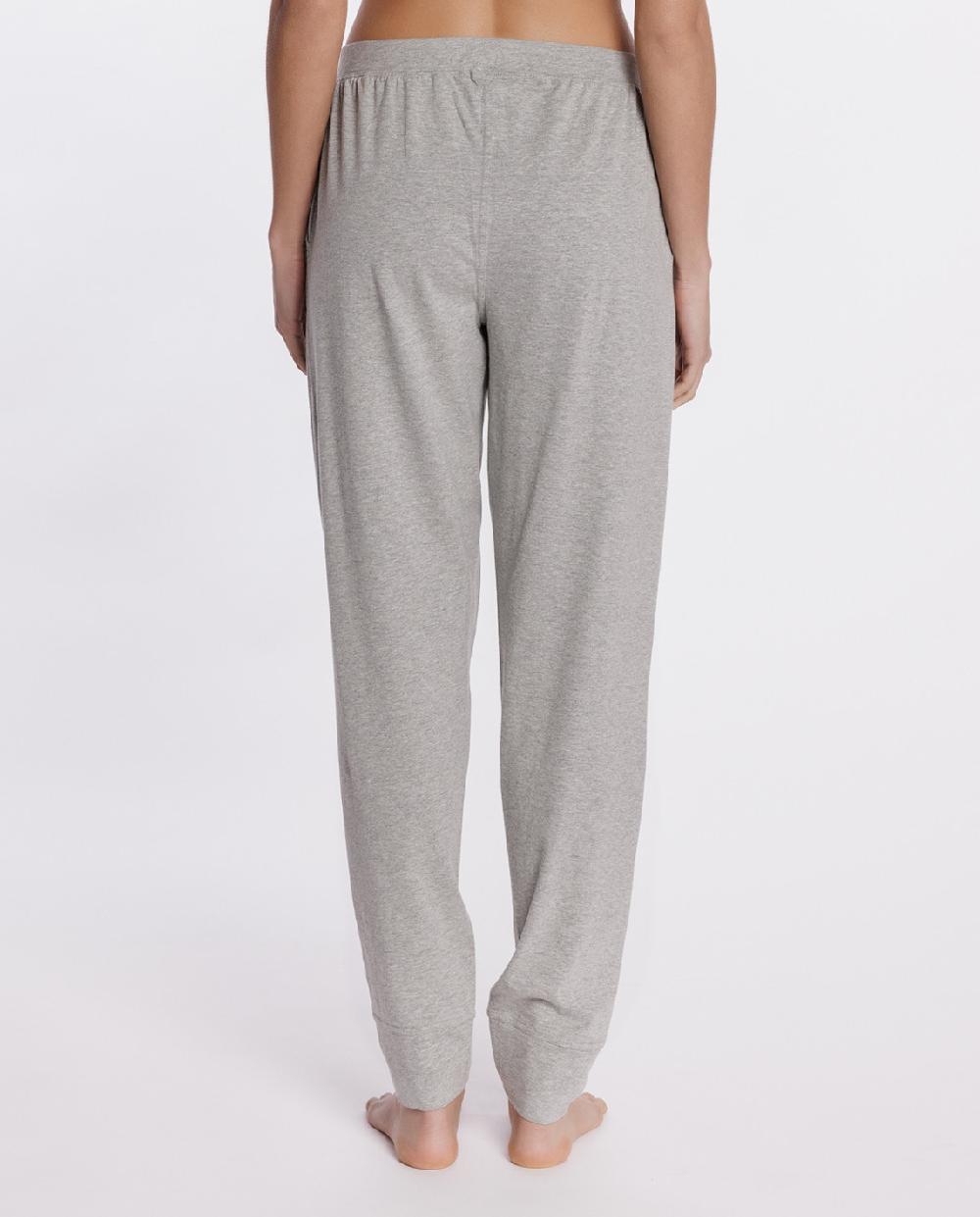 Punto Blanco Pantalón Largo Con Puño De Algodón Basix