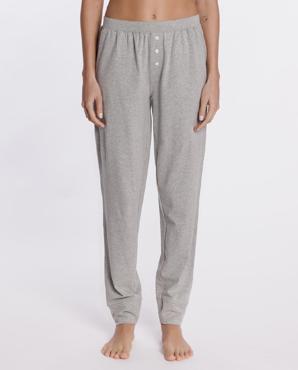 punto blanco Pantalón largo con puño de algodón Basix