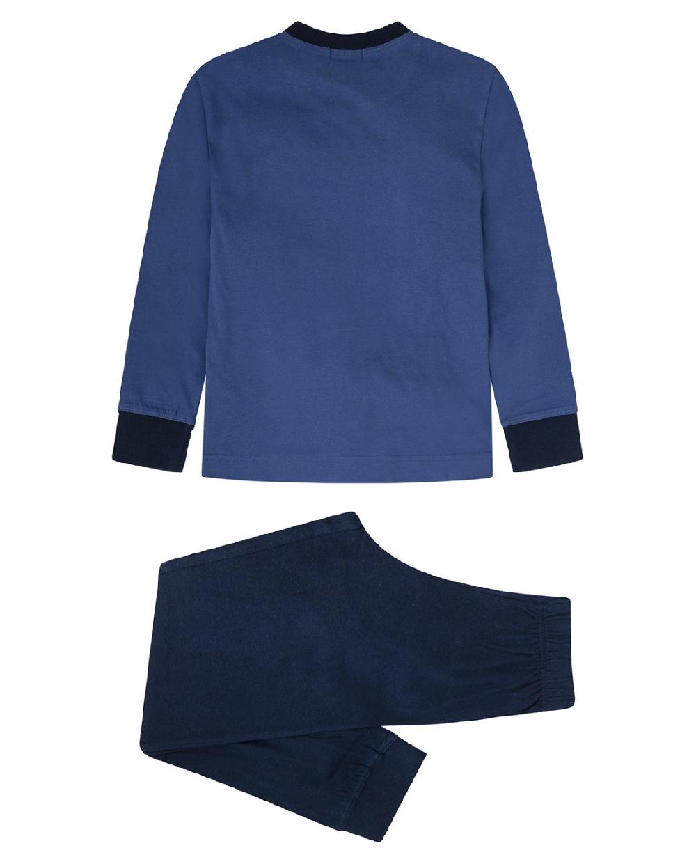 Punto Blanco Pijama Largo De Algodón Con Estampado Skate