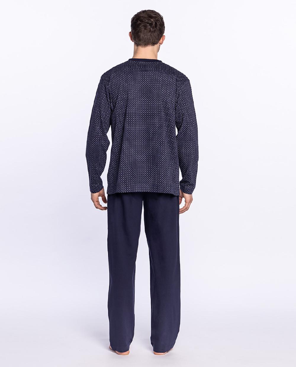 Punto Blanco Pijama Largo De Algodón Con Estampado Snowy