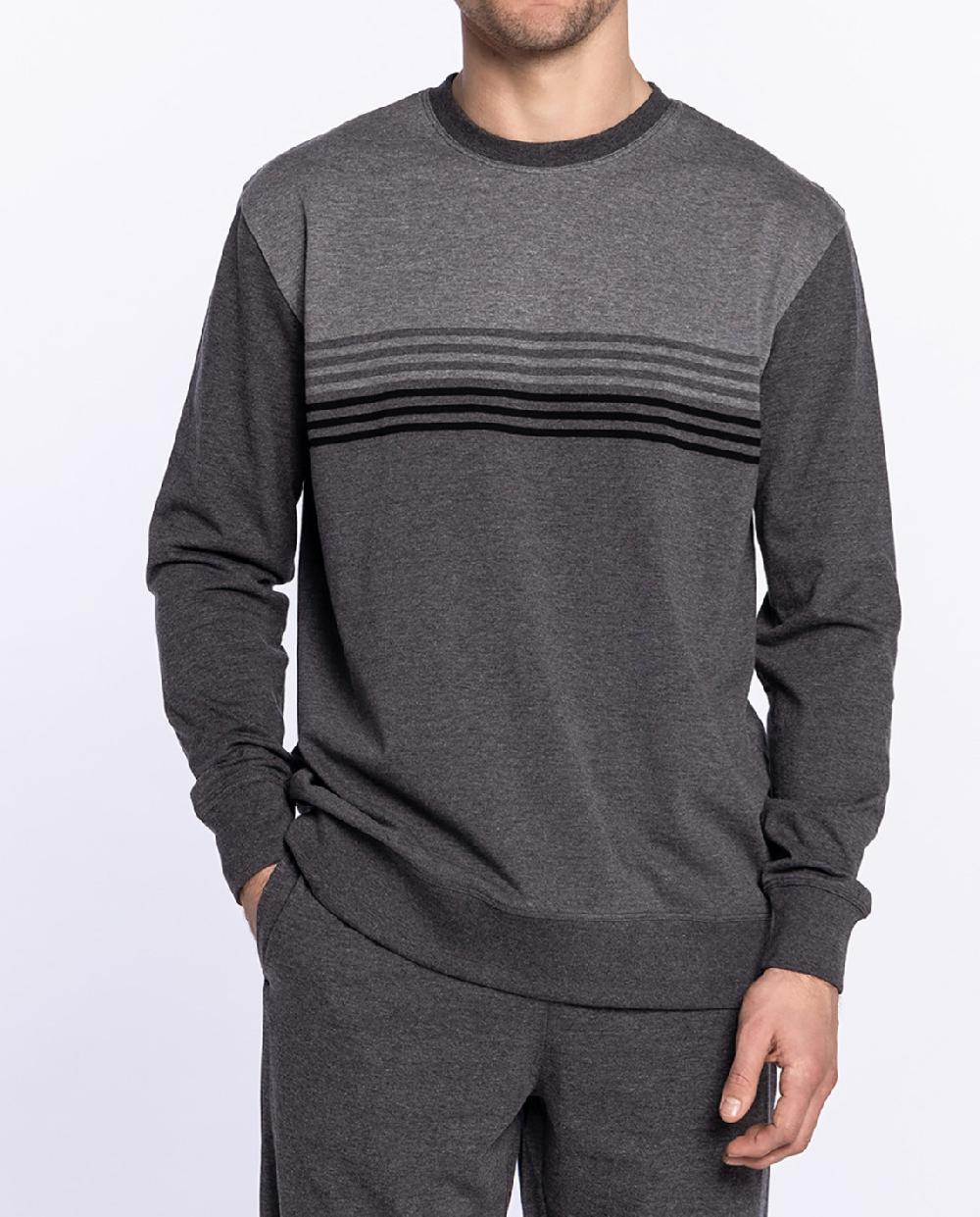 Punto Blanco Pijama Largo De Algodón Con Rayas Stormy