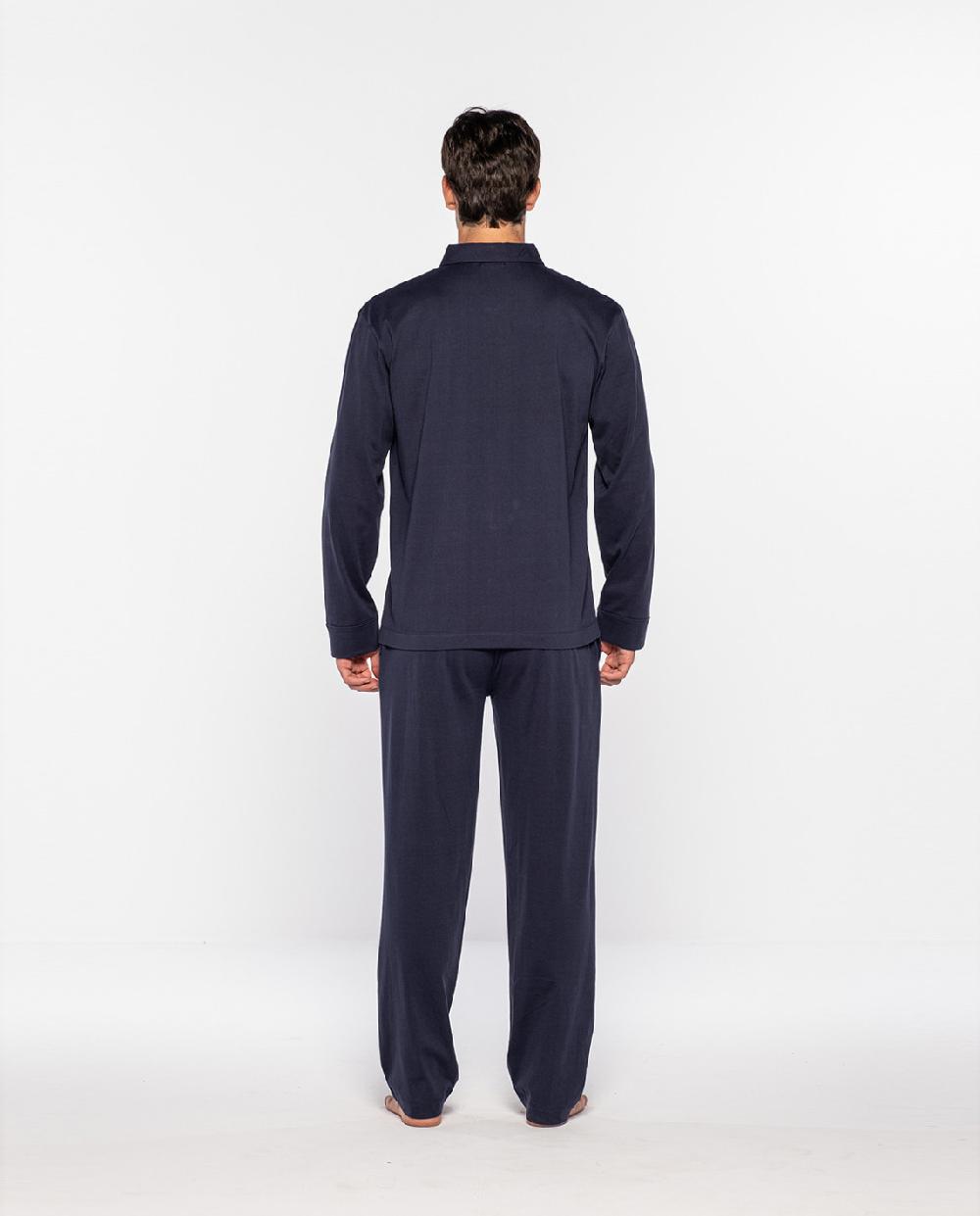 Punto Blanco Pijama Largo De Algodón Mercerizado Hilo De Escocia