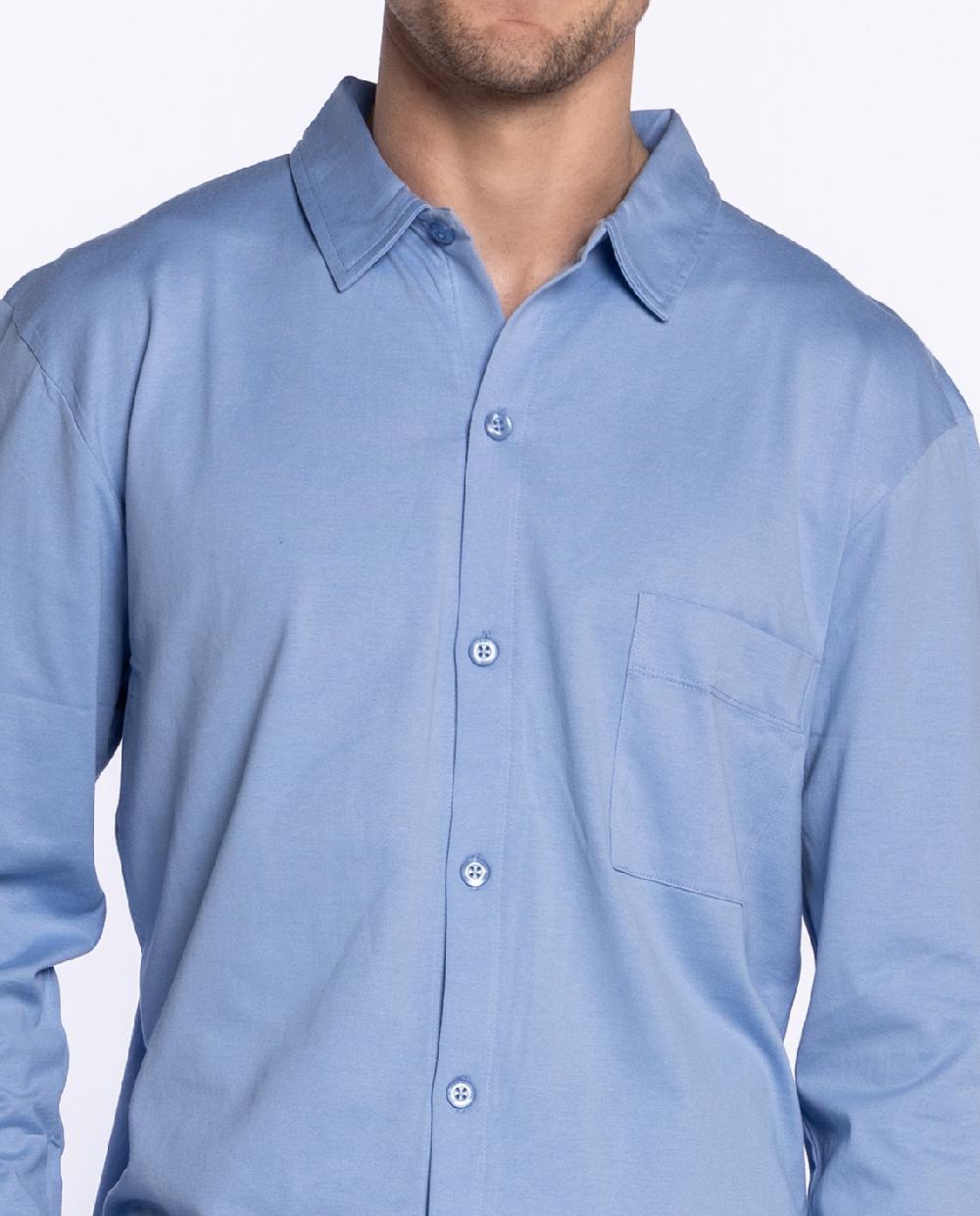 Punto Blanco Pijama Largo De Algodón Mercerizado Hilo De Escocia