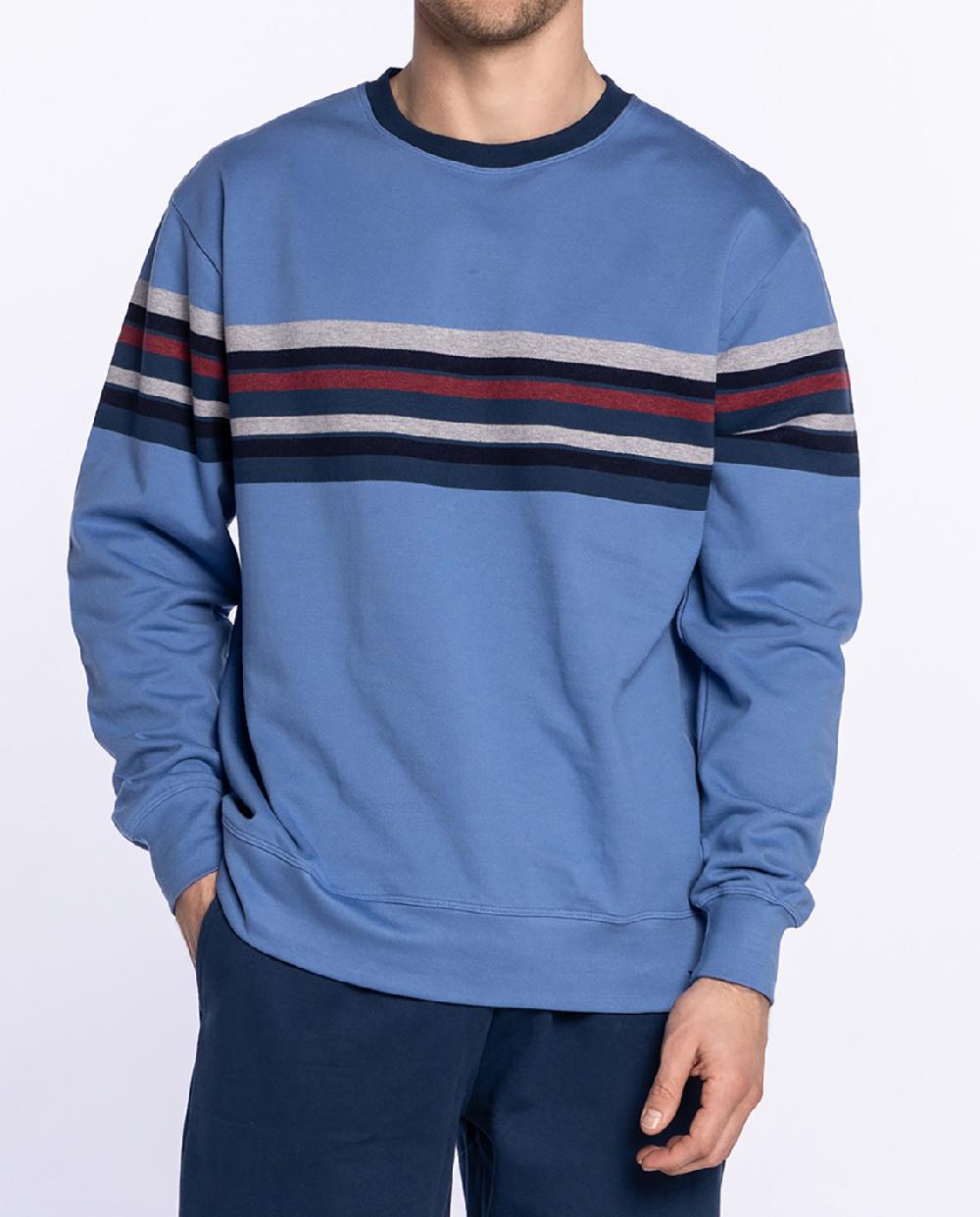 Punto Blanco Pijama Largo De Felpa Con Rayas Showery