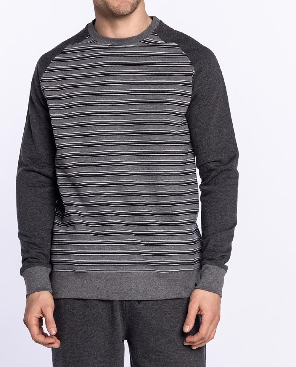 Punto Blanco Pijama Largo De Felpa Con Rayas Stormy