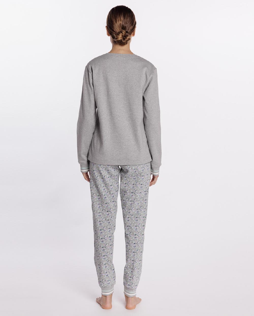 Punto Blanco Pijama Largo De Felpa Estampada Botanical