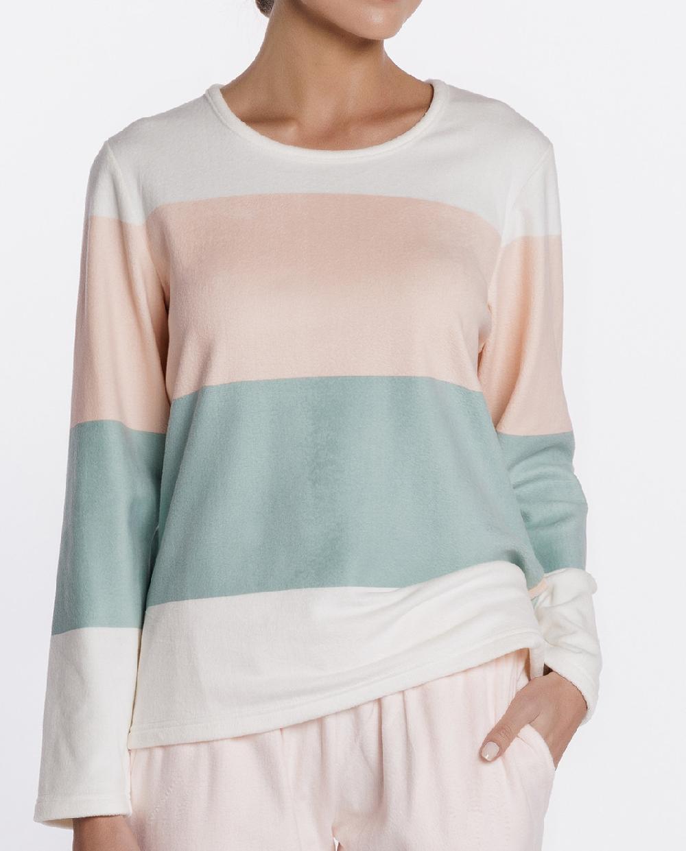 Punto Blanco Pijama Largo De Tejido Extra Suave Magnolia