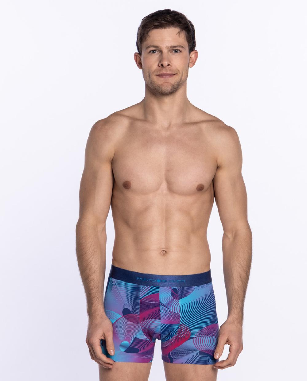 punto blanco Bóxer de microfibra Space