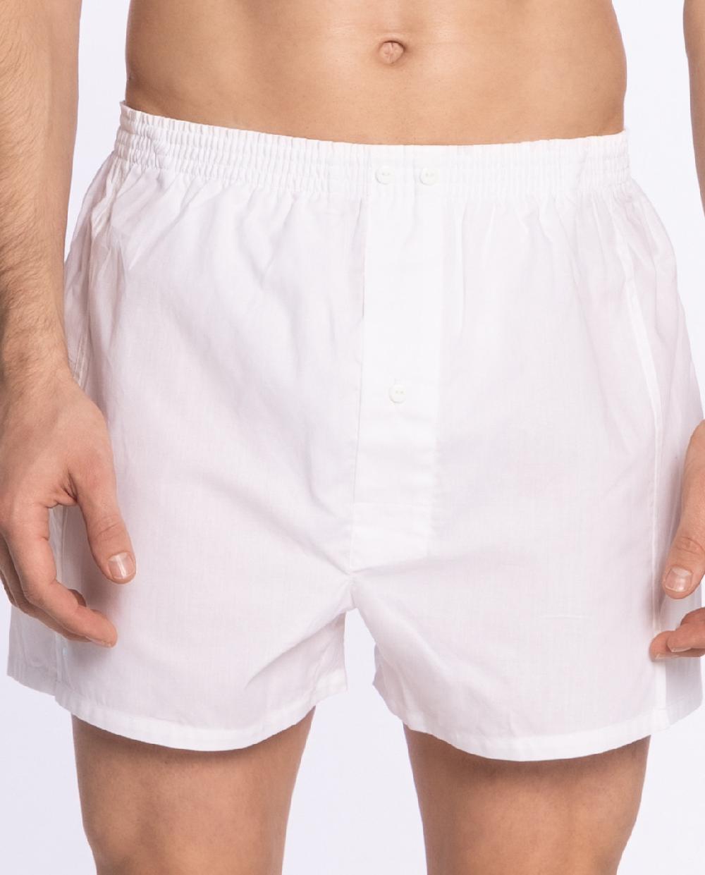 Punto Blanco Bóxer Tela Liso Con Suspensor