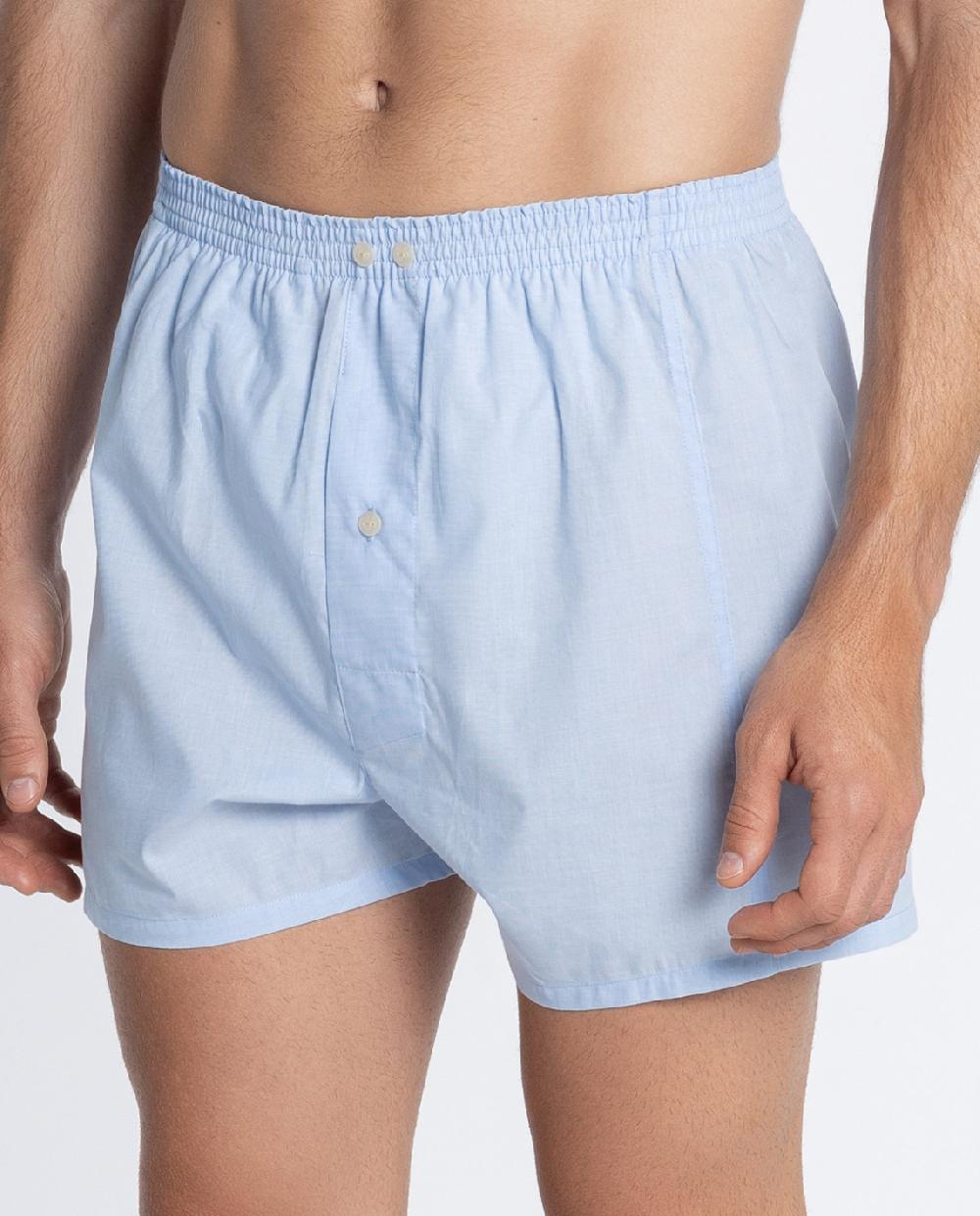 Punto Blanco Bóxer Tela Liso Con Suspensor