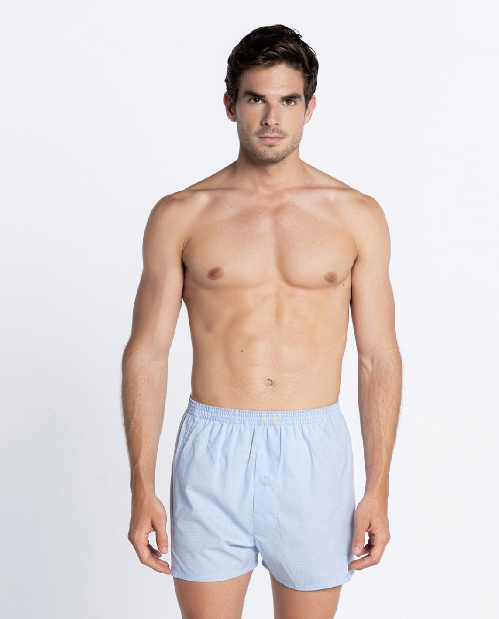 punto blanco Bóxer tela liso con suspensor