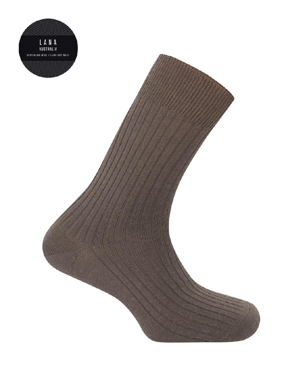 punto blanco Calcetines 100% lana de canalé