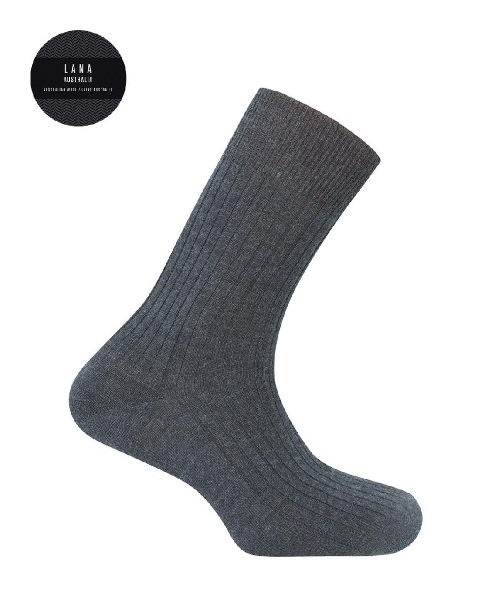 punto blanco Calcetines 100% lana de canalé