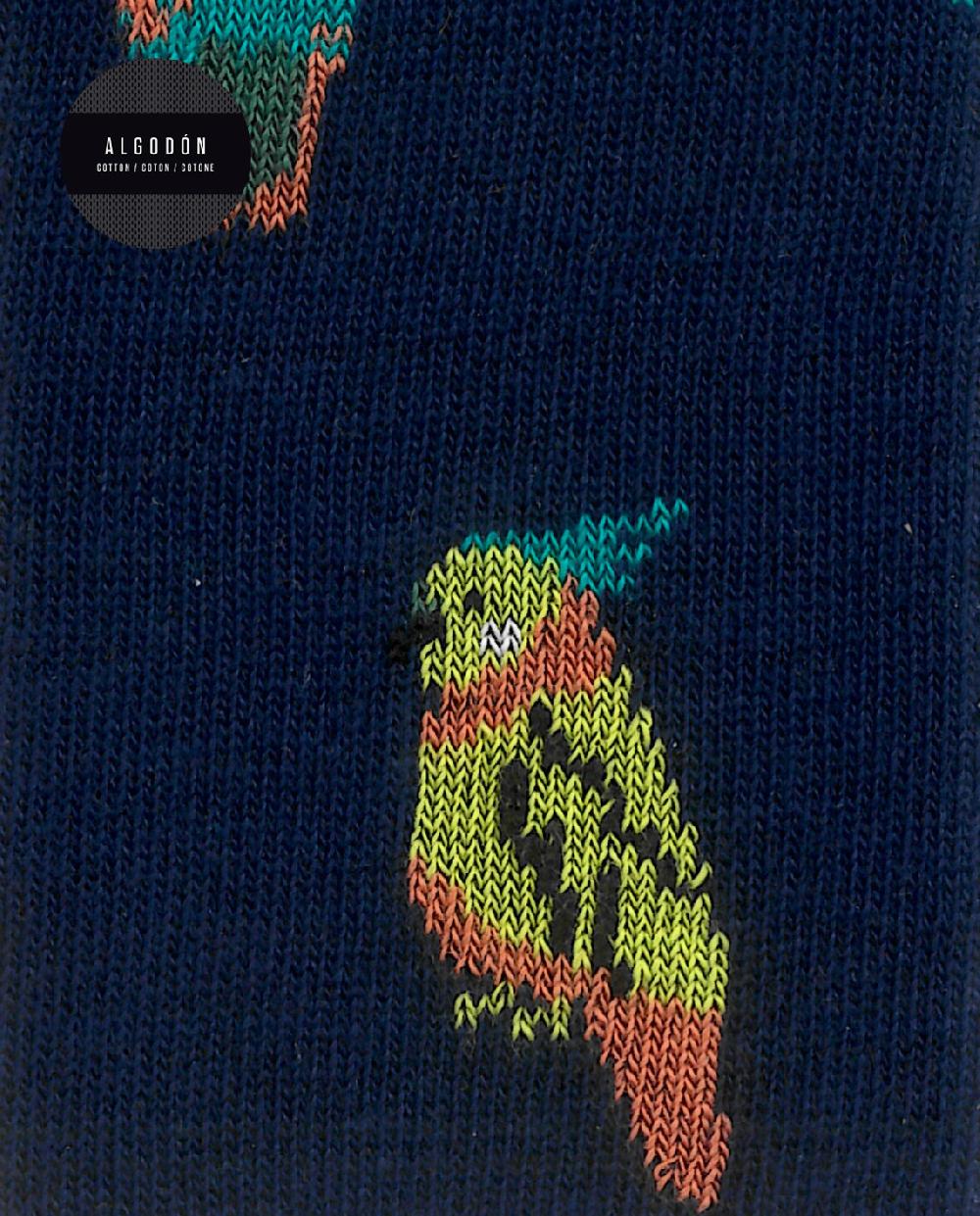 Punto Blanco Calcetines De Algodón - Aves Tropicales