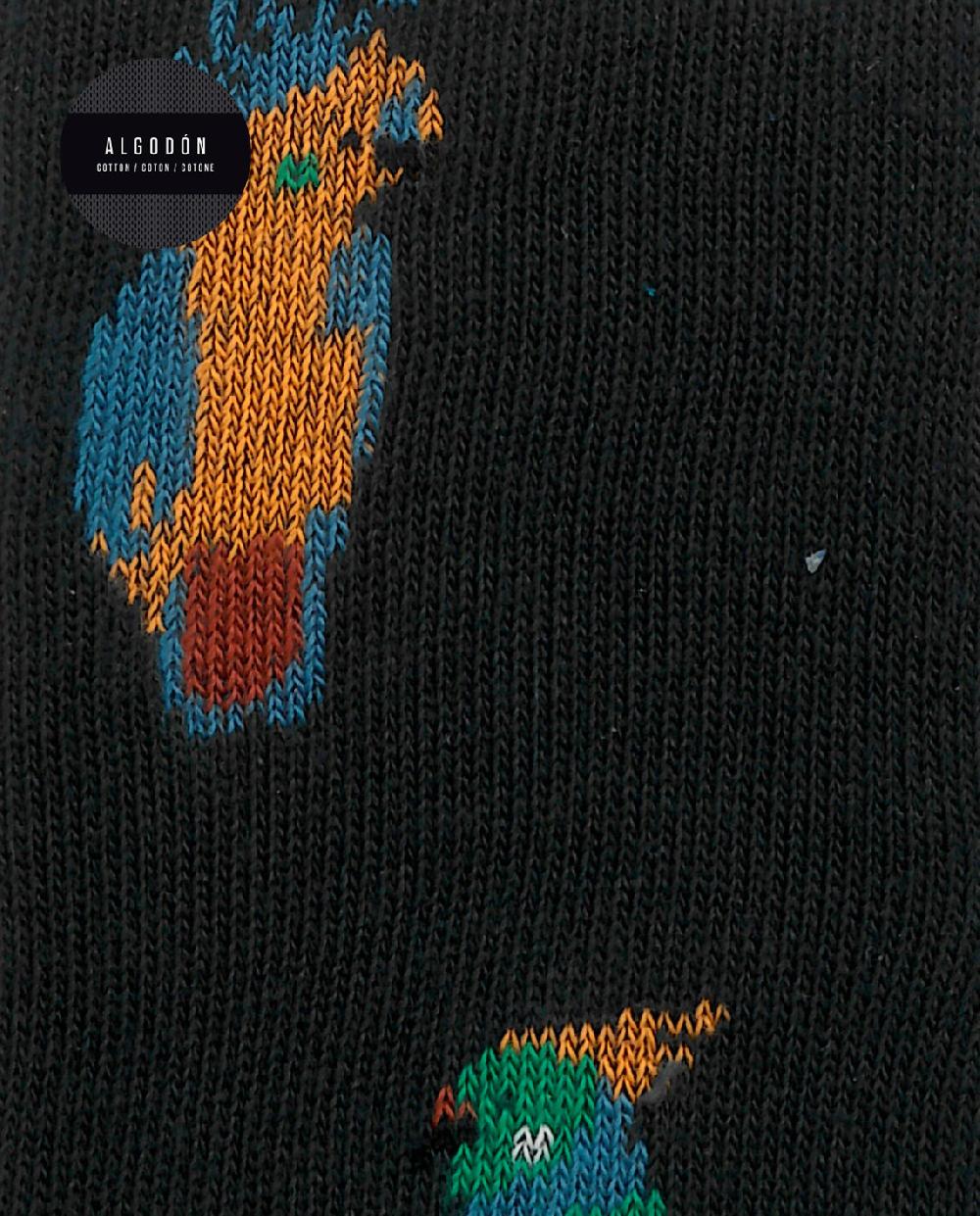 Punto Blanco Calcetines De Algodón - Aves Tropicales