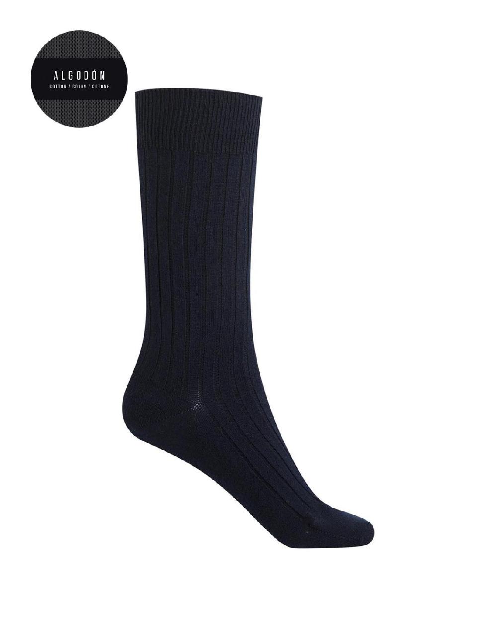 punto blanco Calcetines de algodón de canalé