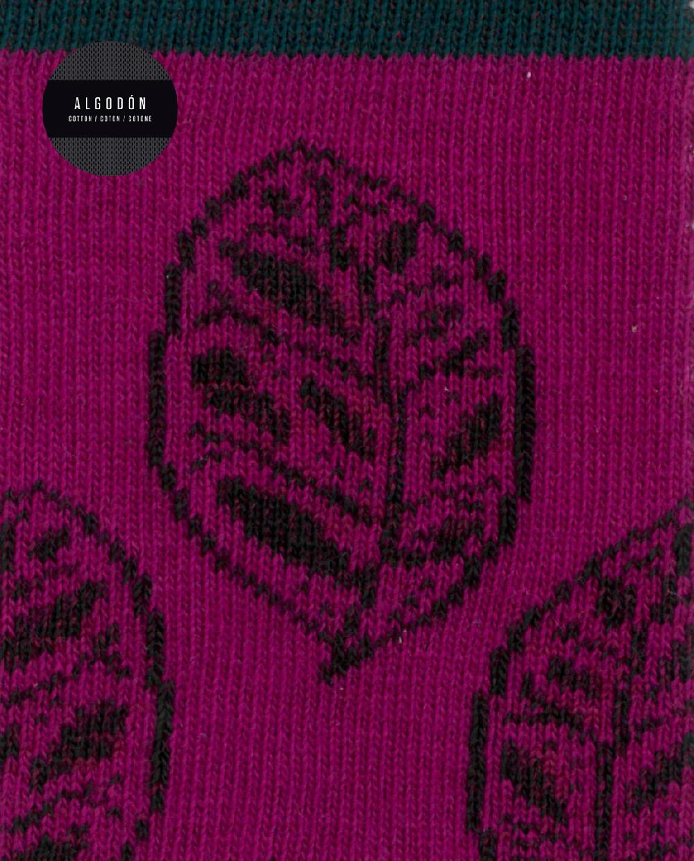 Punto Blanco Calcetines De Algodón - Hojas