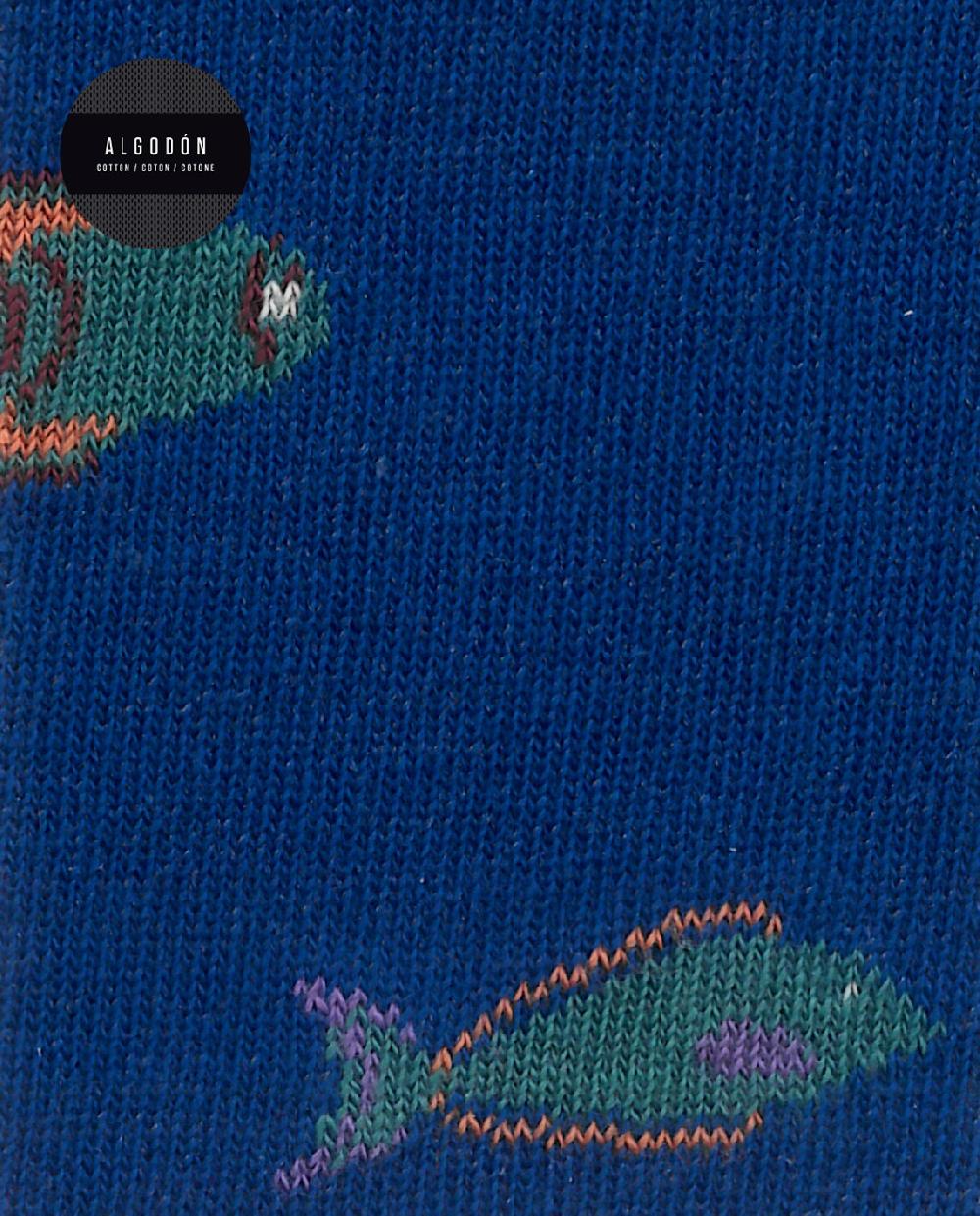 Punto Blanco Calcetines De Algodón - Peces