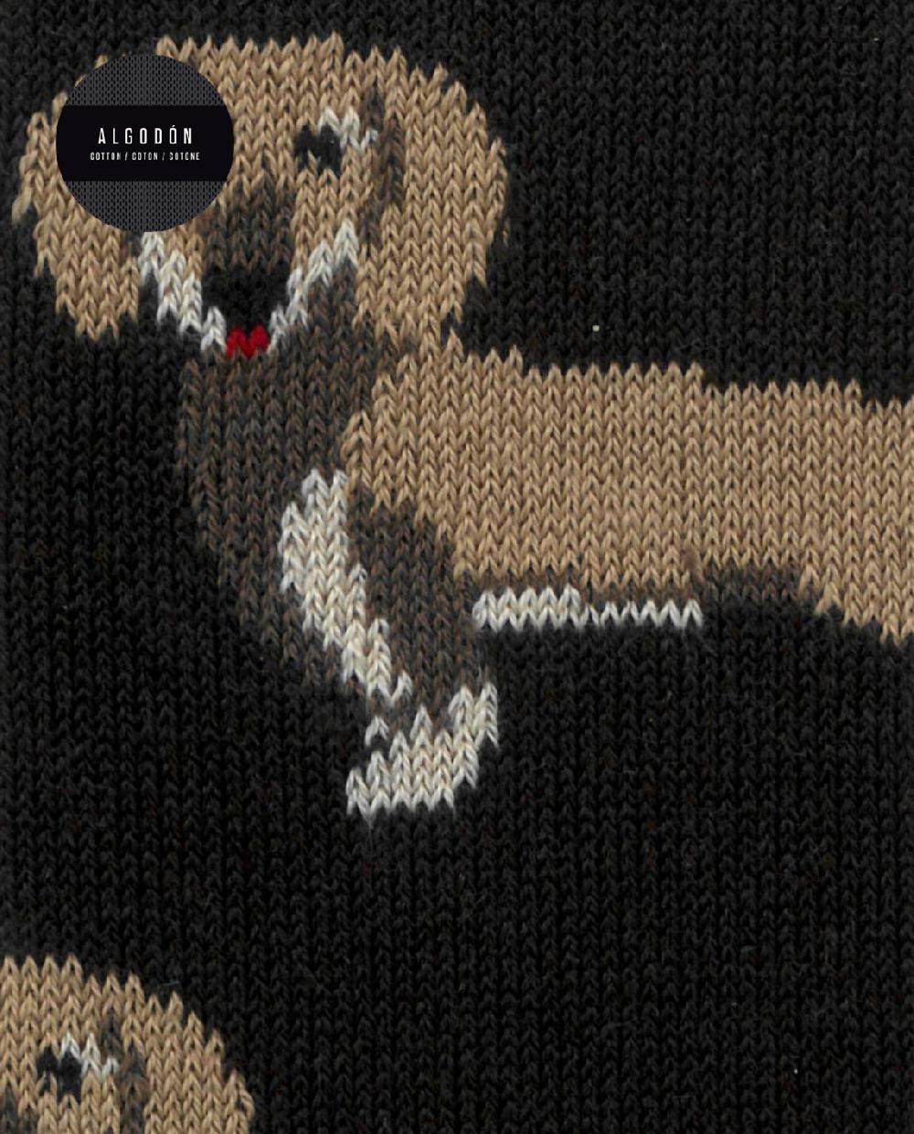 Punto Blanco Calcetines De Algodón - Perros Teckel