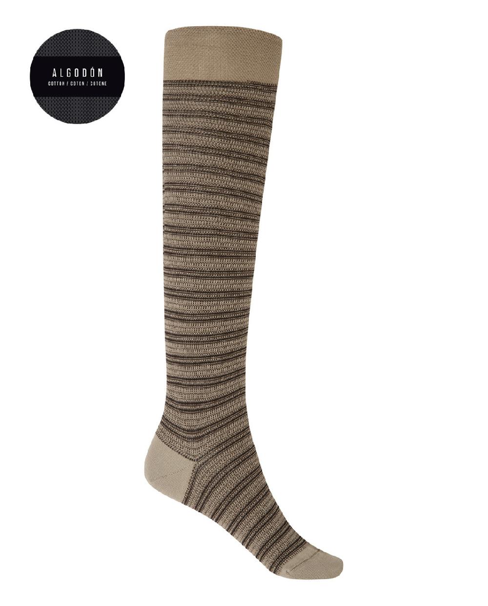 punto blanco Calcetines de algodón - rayas