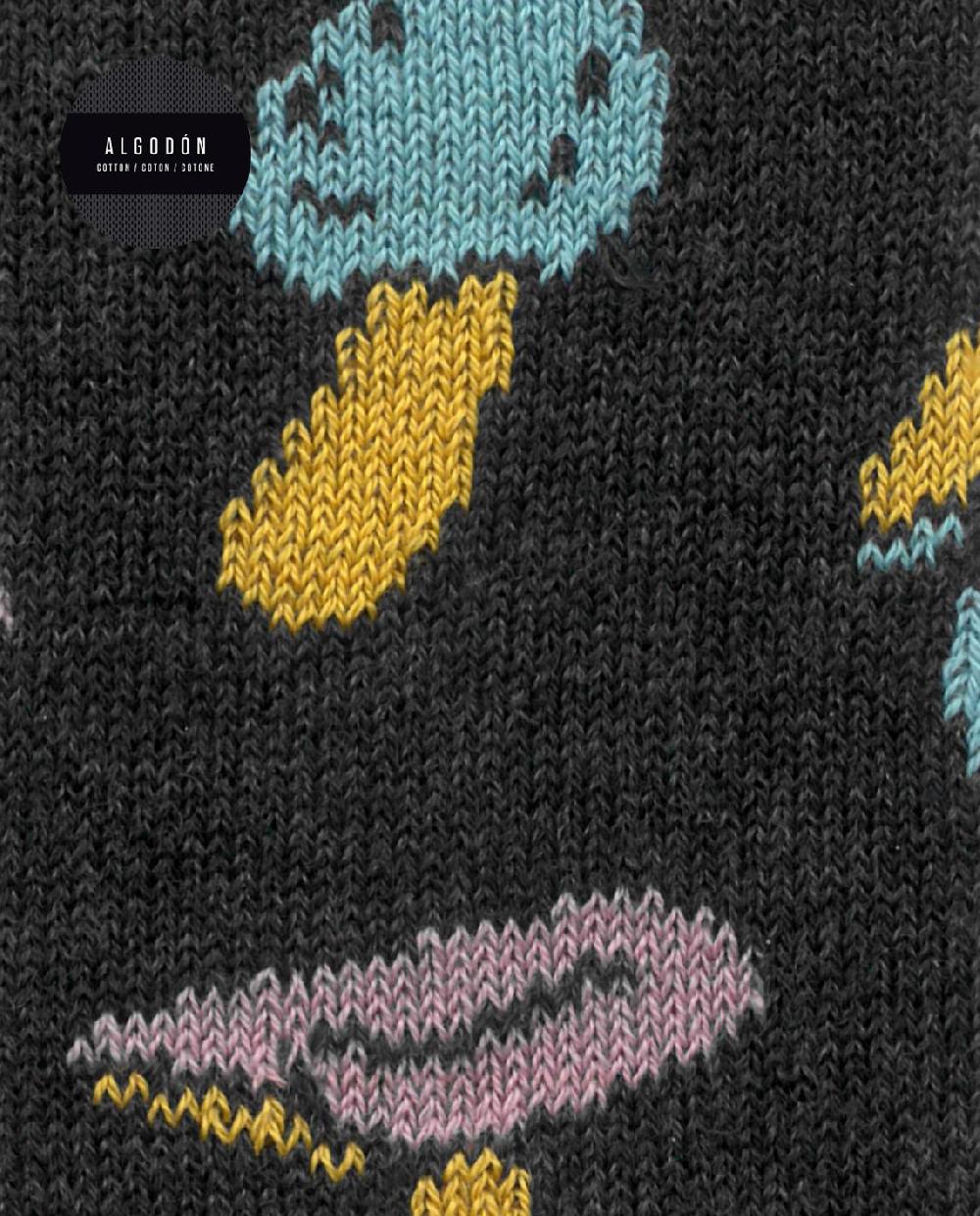 Punto Blanco Calcetines De Algodón - Setas