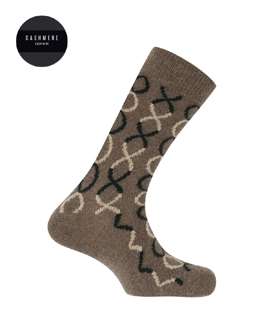 punto blanco Calcetines de cashmere/lana - círculos