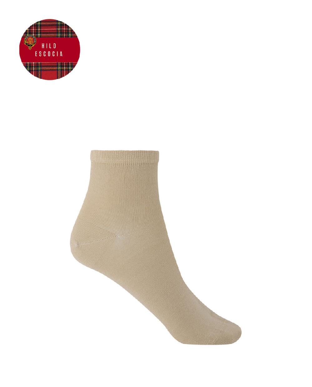 punto blanco Calcetines de Hilo de Escocia lisos