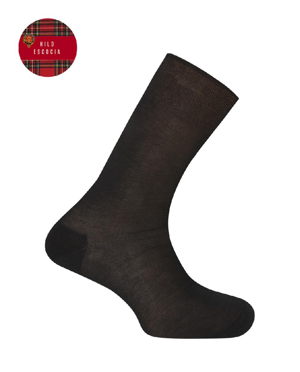 punto blanco Calcetines de Hilo de Escocia lisos