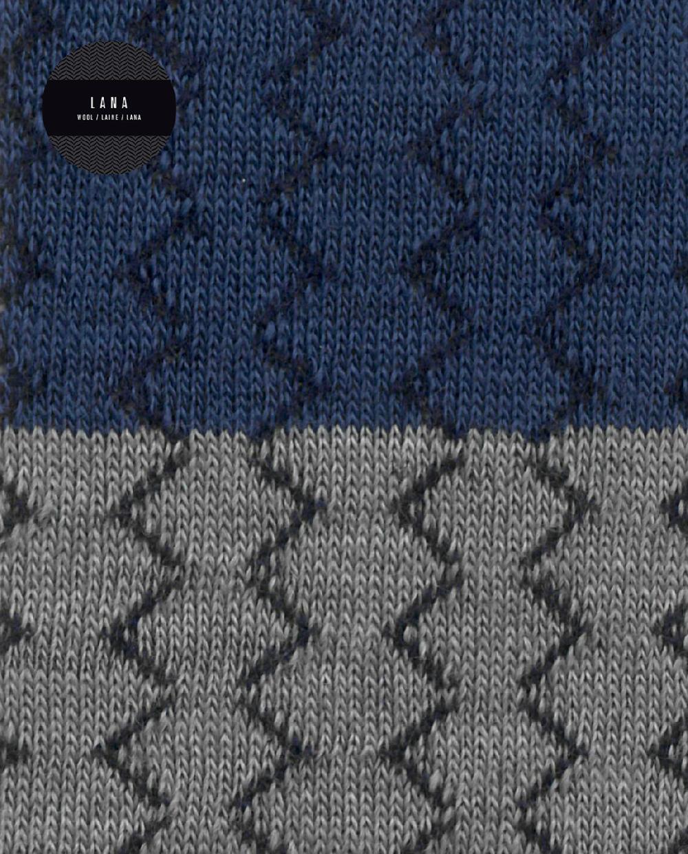 Punto Blanco Calcetines De Lana - Listas Y Zigzag