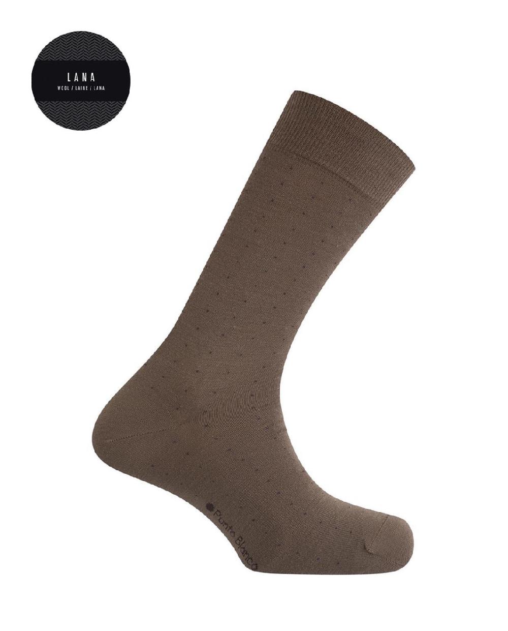 punto blanco Calcetines de lana - puntitos