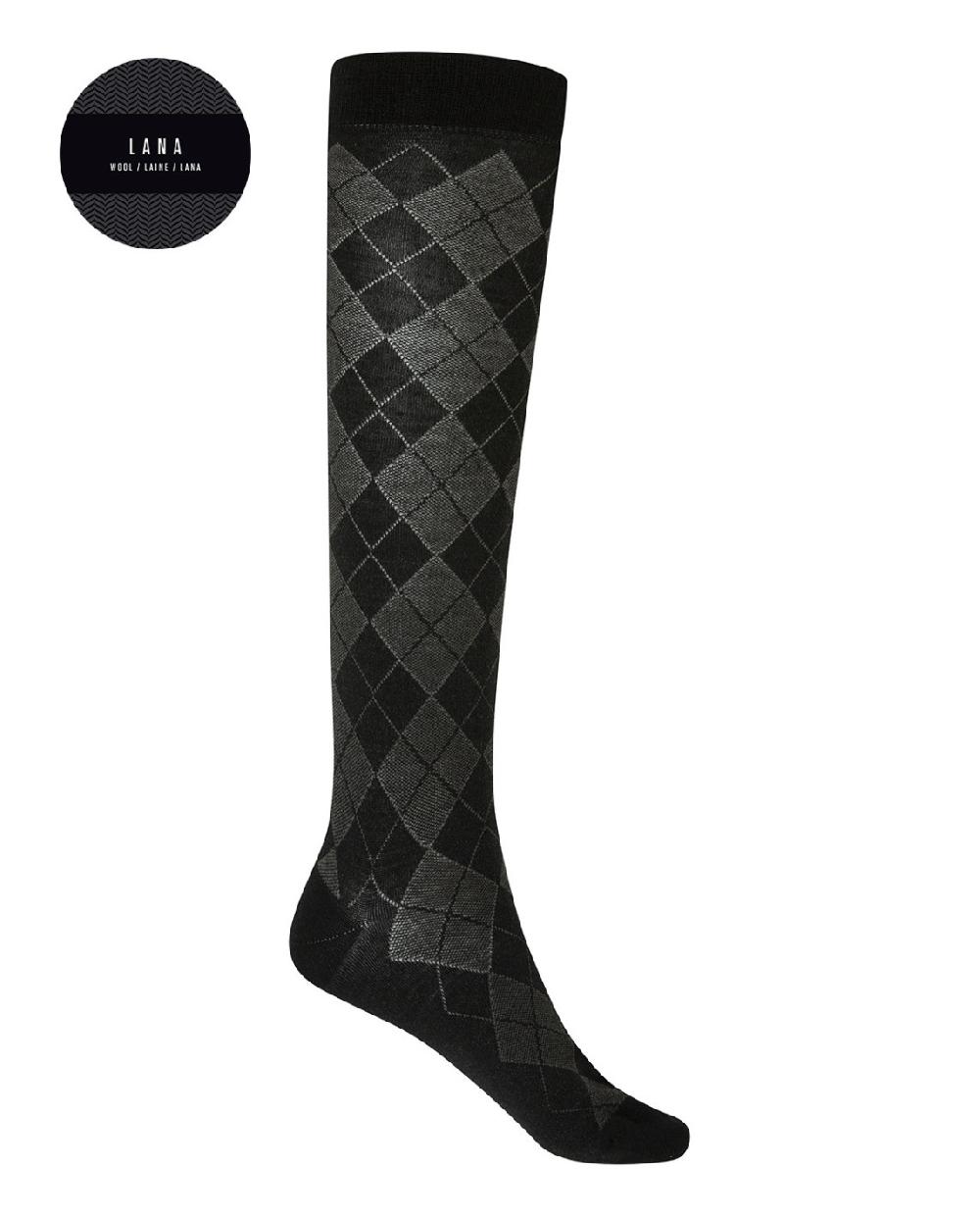 punto blanco Calcetines de lana - rombos