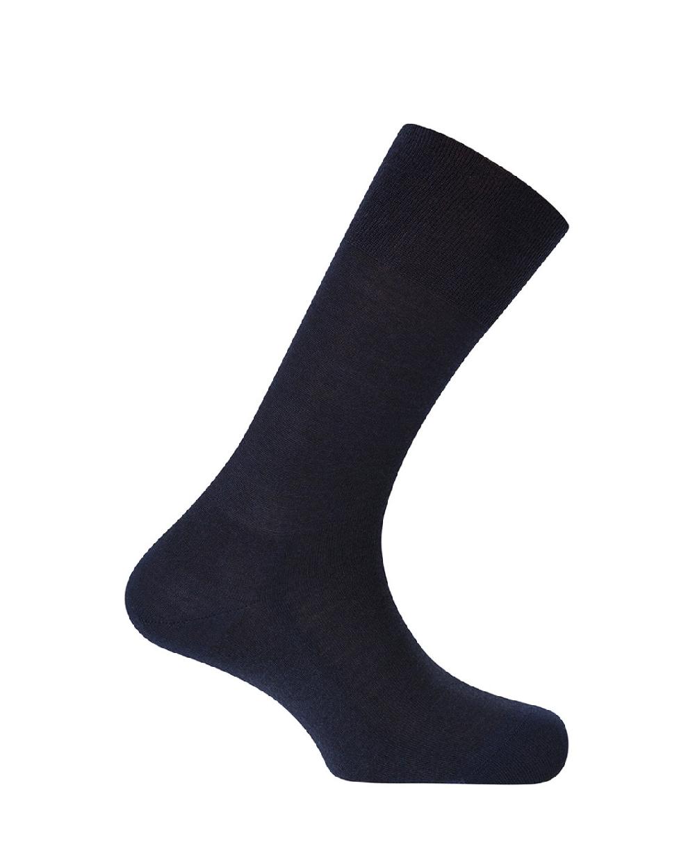 punto blanco Calcetines de lana / seda - lisos - LUXURY