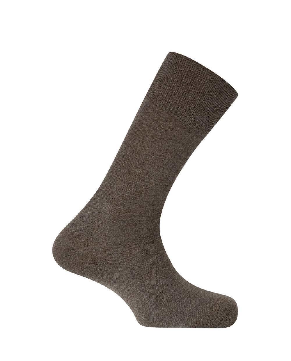 punto blanco Calcetines de lana / seda - lisos - LUXURY