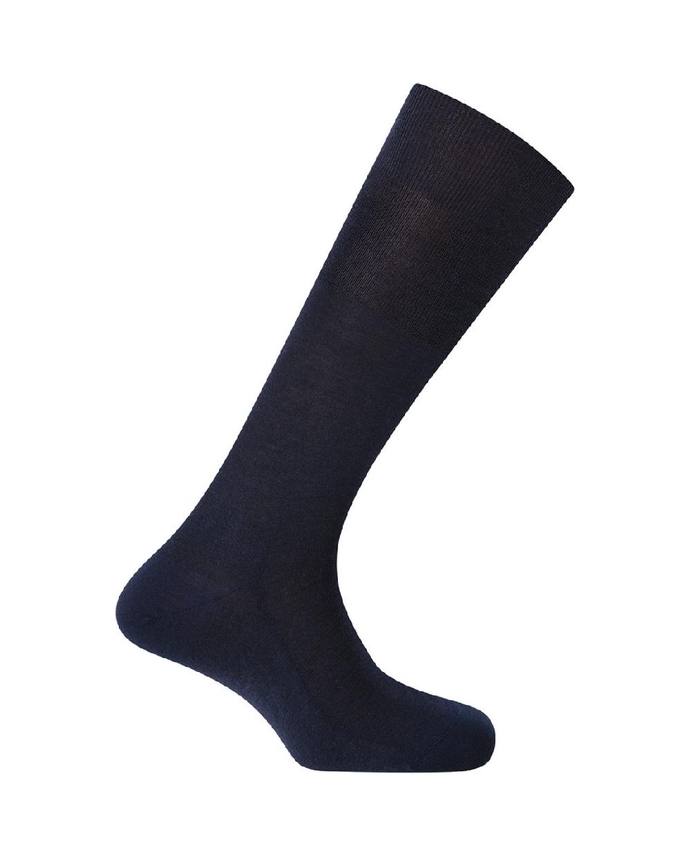 punto blanco Calcetines de lana / seda - lisos - LUXURY