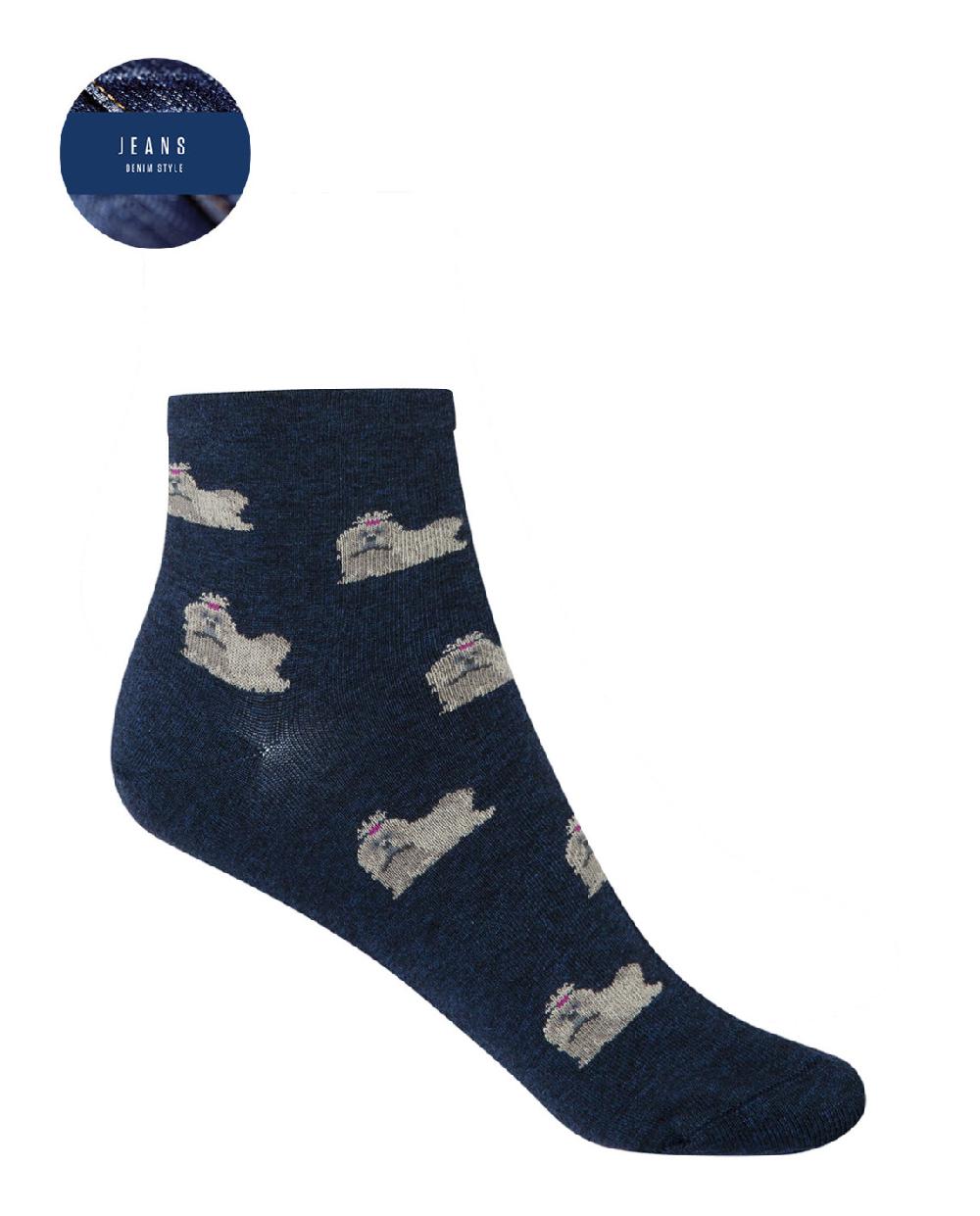 punto blanco Calcetines de viscosa - bichón maltés