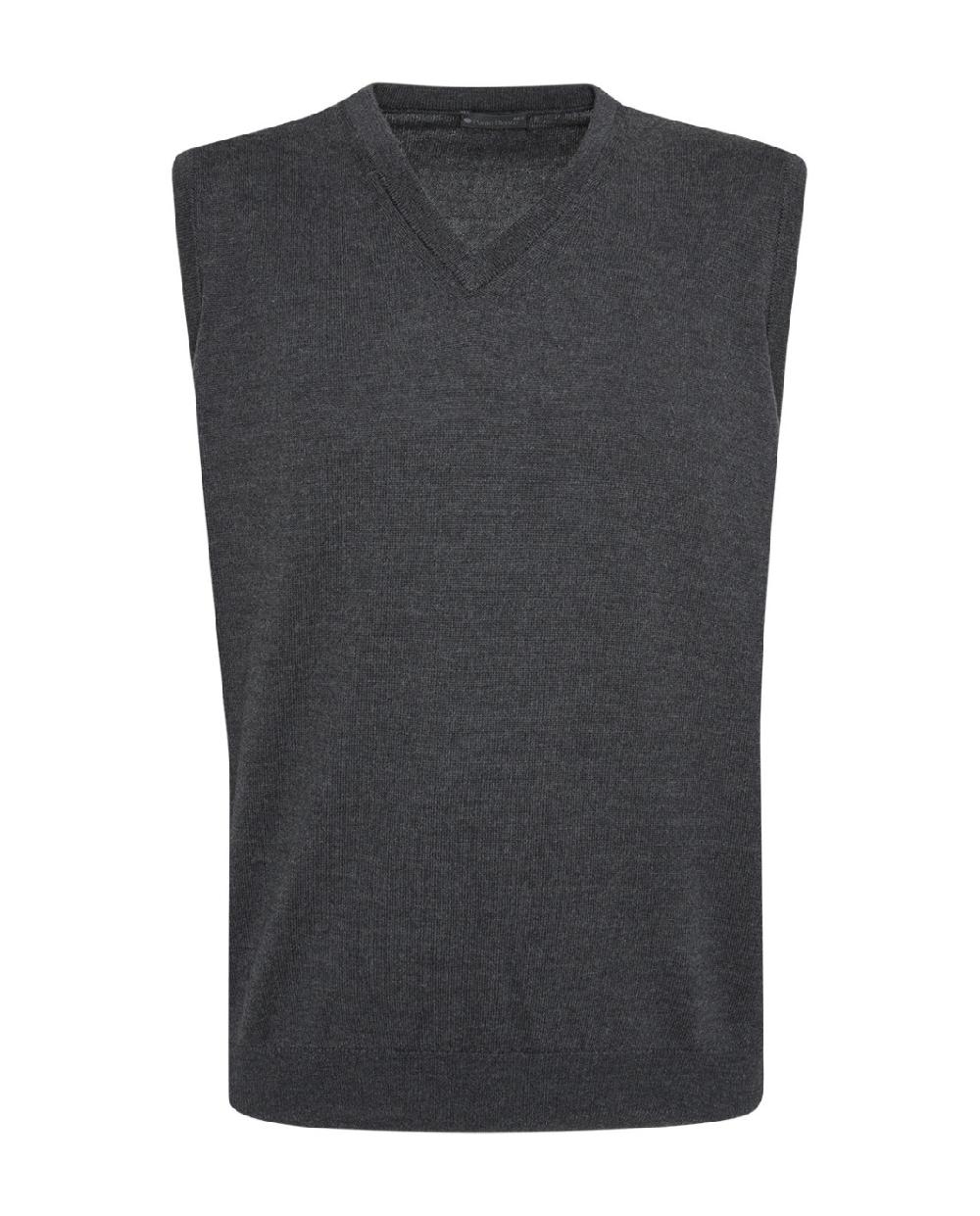 punto blanco Chaleco cuello pico lana merino