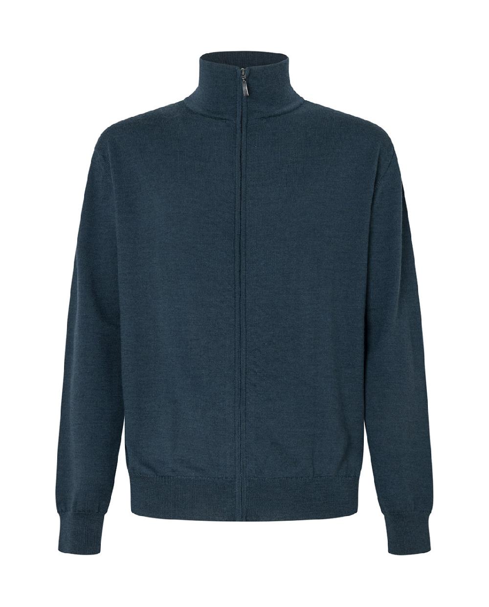 punto blanco Chaqueta con cremallera lana merino