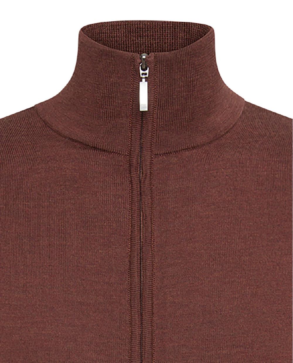 Punto Blanco Chaqueta Con Cremallera Lana Merino