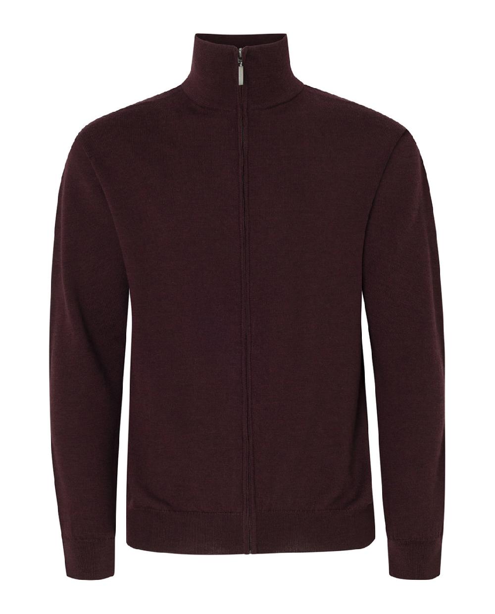 punto blanco Chaqueta con cremallera lana merino