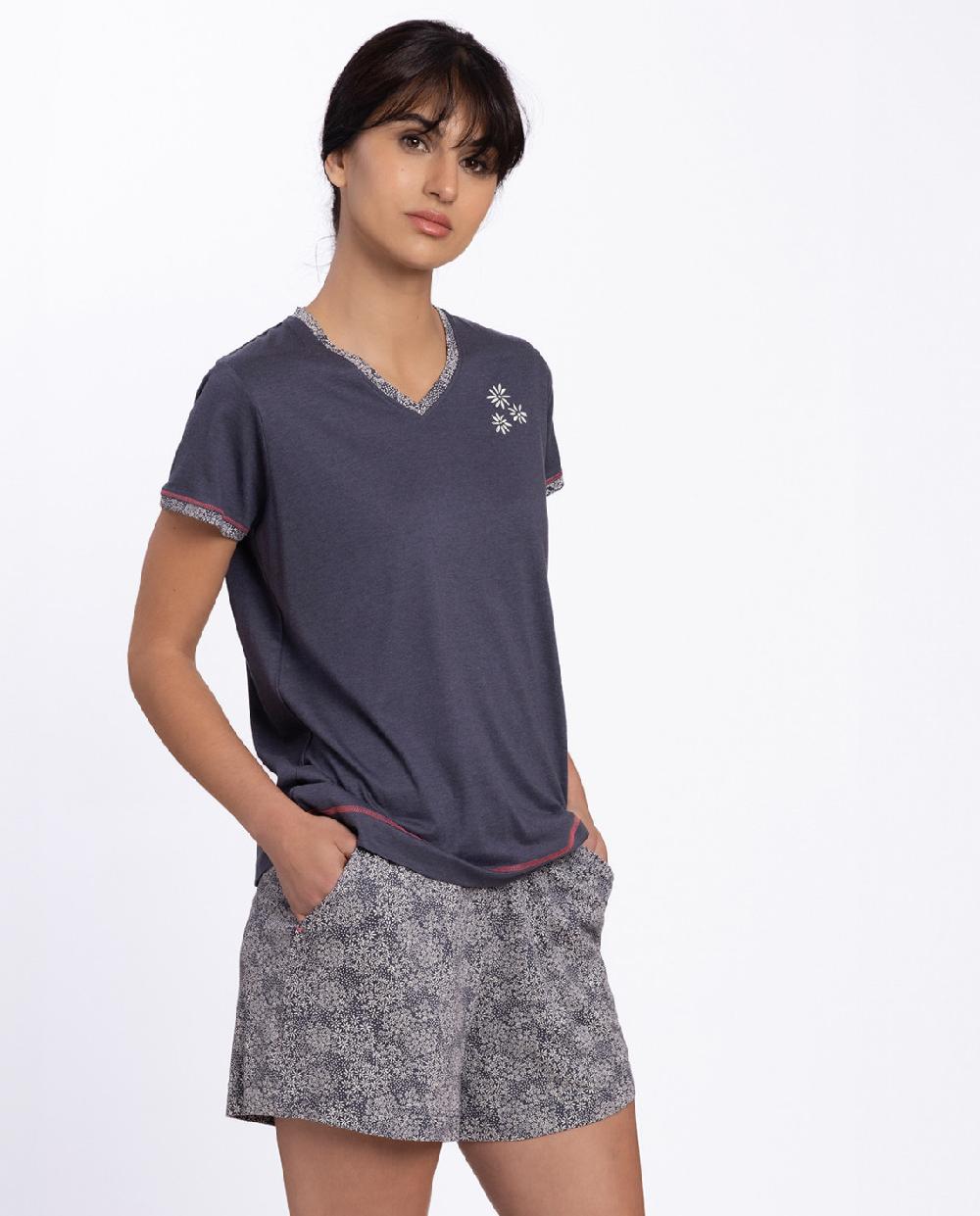 punto blanco Conjunto corto de flores Nautic