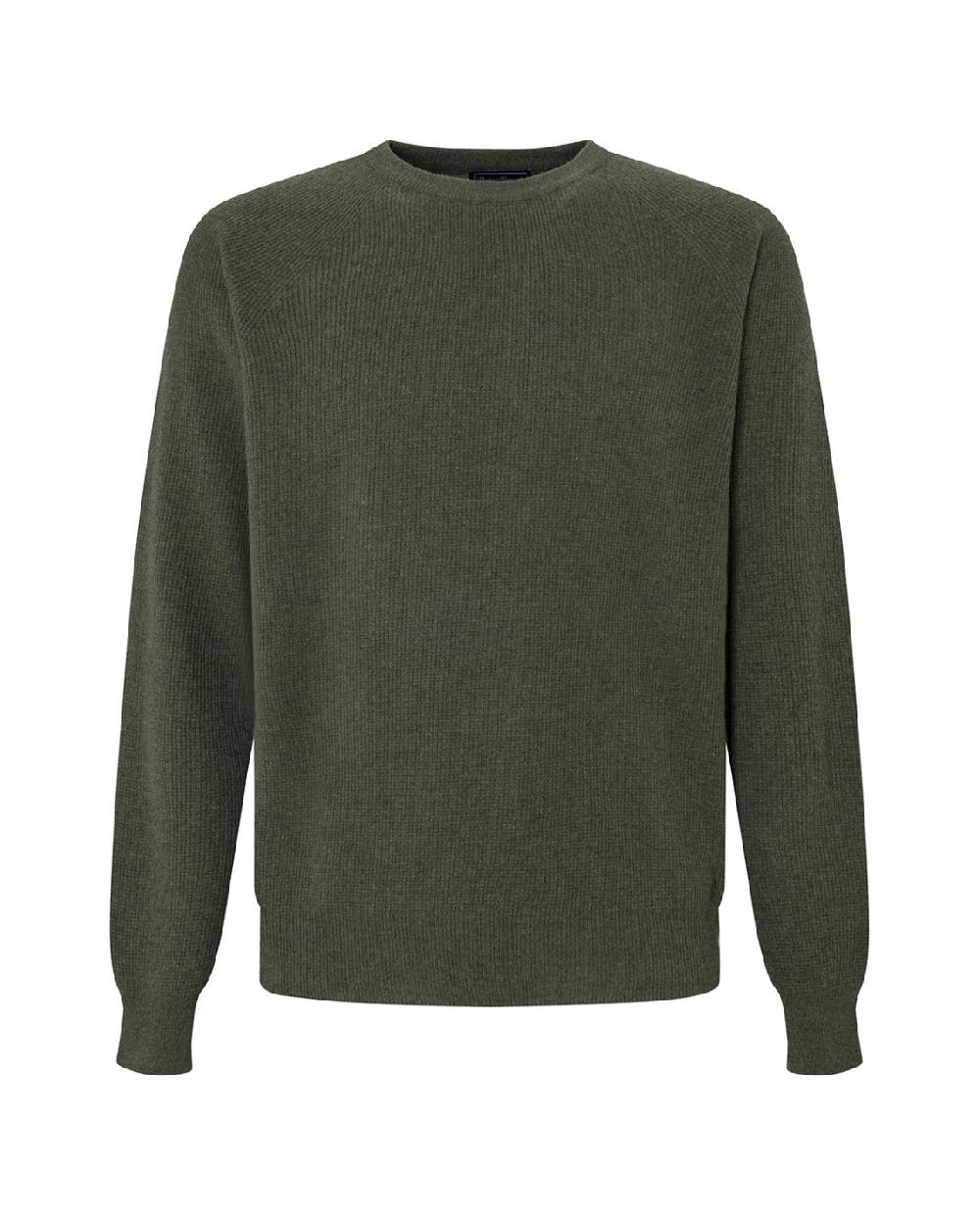 punto blanco Jersey cuello redondo lana merino