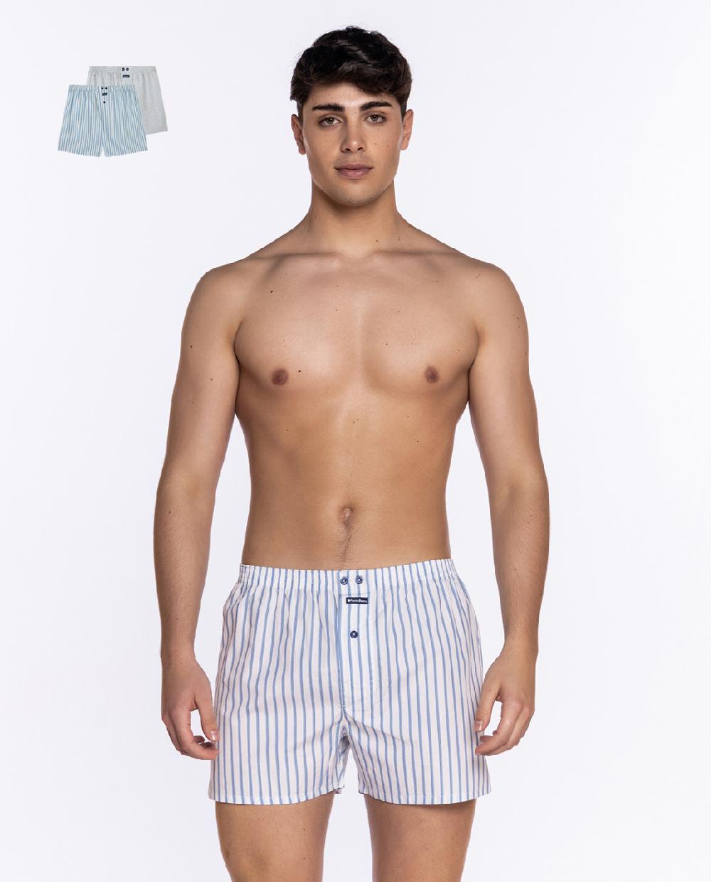 punto blanco Pack de 2 bóxers de tela Split