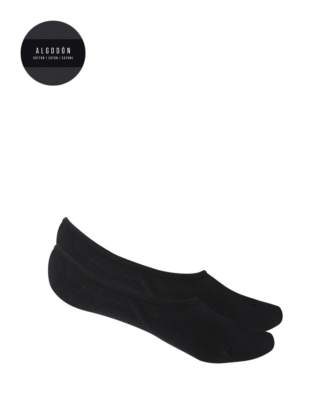 punto blanco Pack de 2 calcetines invisibles lisos