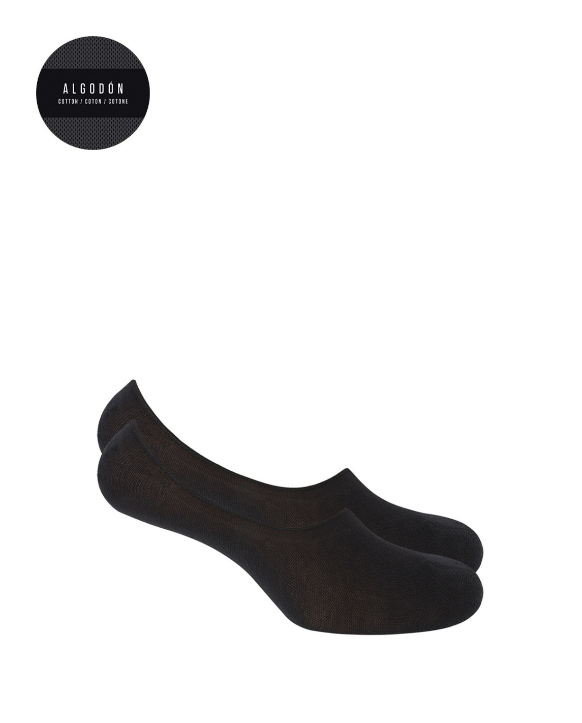 punto blanco Pack de 2 calcetines invisibles lisos